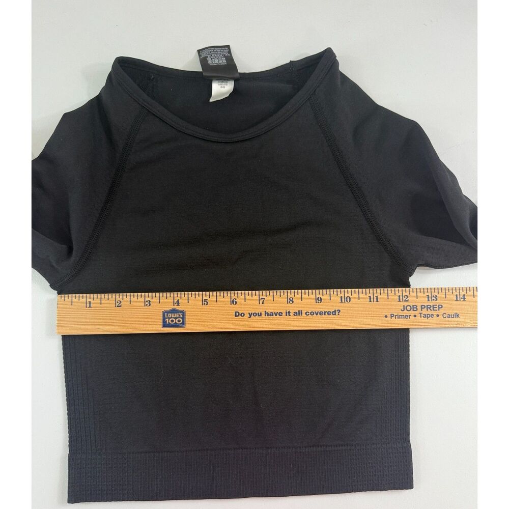 PINK Victoria's Secret Active Women’s XS Black Seamless Long Sleeve Crop Top - Picture 5 of 8